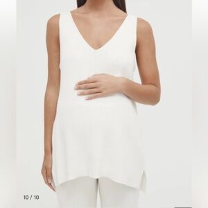 Legoe Heritage White Ribbed Tank Top